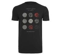 Merchcode T-shirt garçon Twenty One Pilots – motif cercles, noir – XXL