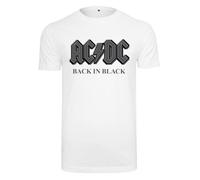 Mister Tee T-Shirt 'ACDC Back In Black' gris foncé / noir / blanc, Taille S