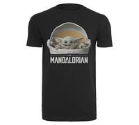 Merchcode T-Shirt Baby Yoda Mandalorian Logo Tee Black M