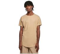 T-shirt - URBAN CLASSICS - Long Shaped Turnup Tee - Beige - 100% coton - Coupe loose S