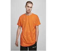 Urban Classics Homme T Shirt pour Homme Long avec Manches retroussées, Turn Up Tee Coupe Longue, Manches Courtes, Col Rond, 100 Pour cent Coton, Mandarine, L