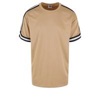 Urban Classics Oversized Stripes Mesh Short Sleeve T-shirt Beige S Homme