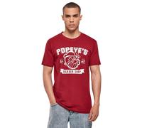 T-shirt Urban Classics Popeye Barber Shop Rouge S