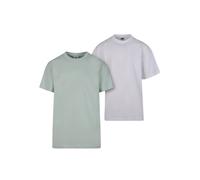 Urban Classics – Lot de 2 T‑shirts pour homme – Menthe givrée et blanc – Taille L
