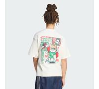 T-SHIRT V-DAY HEART BROKEN CAT GRAPHIC Off White L
