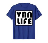 T-Shirt Van Life avec Logo Vintage de la Marque Officielle T-Shirt, Homme, Bleu Royal, L