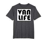 T-Shirt Van Life avec Logo Vintage de la Marque Officielle T-Shirt, Homme Grandes Tailles, Chiné Foncé, 4X Tall