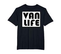 T-Shirt Van Life avec Logo Vintage de la Marque Officielle T-Shirt, Homme Grandes Tailles, Noir, 2X Tall