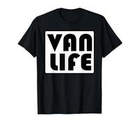 T-Shirt Van Life avec Logo Vintage de la Marque Officielle T-Shirt, Homme, Noir, M