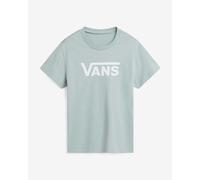 T-shirt Vans Flying Crew à manches courtes bleu clair blanc fille - L