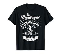 T Shirt Vélo Homme Femme Cyclisme la Montagne m'appelle T-Shirt