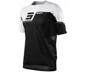 T-shirt vélo manches courtes SHOT ROUGE REVOLT blanc XXL