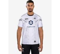 T-shirt Venum UFC Authentic Adrenaline Fight Night Logo à manches courtes blanc gris bleu. - M