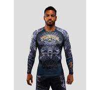 T-shirt Venum Wolf Atak Rashguard manches longues bleu blanc doré - XL