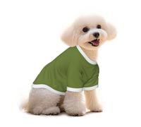 T-shirt vert foncé pour chien, gilet pour animal de compagnie, débardeur élastique, pour chiens et chats, pull-overs mignon, respirant, doux, taille L