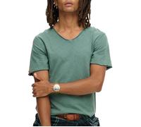 Superdry Raw Edge Slub V Short Sleeve T-shirt Vert S Homme