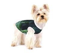 T-shirt vert pour chien de qualité supérieure à arche incurvée - 100 % coton doux Ropa Para Perros, parfait pour les chiens de petite et moyenne taille, chemise élégante et confortable pour chiens L
