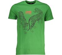T-shirt vert pour hommes avec col rond et logo imprimé - T-shirt à manches courtes, taille : M Couleur : Verde