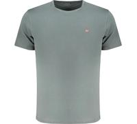 T-shirt vert pour hommes Regular Fit, coton bio, logo brodé, taille : S Couleur : Verde