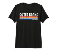 T-Shirt Vintage années 70 80 Outer Banks NC T-Shirt Haut de Gamme