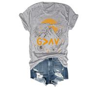 T-shirt vintage avec inscription « God is Greater Than The Highs and Lows » - Pour homme et femme, gris, XL