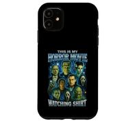 T-Shirt Vintage avec Inscription « This is My Horror Movie Watching Shirt » Coque pour iPhone 11