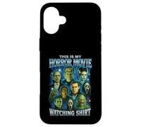T-Shirt Vintage avec Inscription « This is My Horror Movie Watching Shirt » Coque pour iPhone 16 Plus