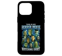 T-Shirt Vintage avec Inscription « This is My Horror Movie Watching Shirt » Coque pour iPhone 16 Pro Max