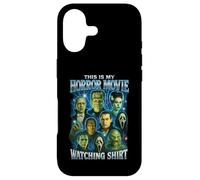 T-Shirt Vintage avec Inscription « This is My Horror Movie Watching Shirt » Coque pour iPhone 17