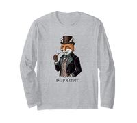 T-Shirt Vintage Fox Stay Clever | Rétro Victorien Steampunk Manche Longue