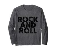 T-Shirt Vintage Grunge Old Rock & Roll Music, Rock and Roll Manche Longue