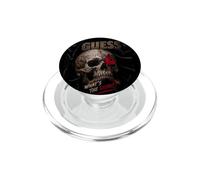 T-Shirt Vintage Guess What's The Secret avec tête de Mort et Papillon PopSockets PopGrip pour MagSafe