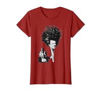 T-Shirt Vintage Gustav Mahler avec Pinceau de Peinture T-Shirt, Femme, Canneberge, S