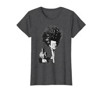 T-Shirt Vintage Gustav Mahler avec Pinceau de Peinture T-Shirt, Femme, Chiné Foncé, M