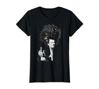 T-Shirt Vintage Gustav Mahler avec Pinceau de Peinture T-Shirt, Femme, Noir, L