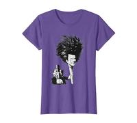 T-Shirt Vintage Gustav Mahler avec Pinceau de Peinture T-Shirt, Femme, Violet Chiné, M