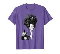 T-Shirt Vintage Gustav Mahler avec Pinceau de Peinture T-Shirt, Homme, Violet Chiné, L