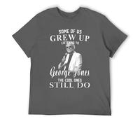 T-shirt vintage pour fans de musique country - T-shirt graphique inspiré du chanteur classique - Vêtements rétro pour amateurs de concert - Haut unisexe en coton doux, Style gris foncé, 6XL
