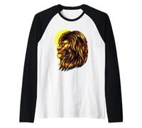T-Shirt Vintage Reggae Jamaica Rastafari Lion Manche Raglan