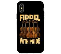 T-Shirt Vintage Violon Musique Cadeau Fiddel with Pride Coque pour iPhone X/XS