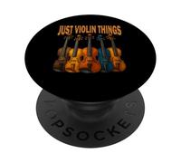 T-Shirt Vintage Violon Musique Cadeau Just Violin Things PopSockets PopGrip Adhésif
