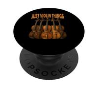 T-Shirt Vintage Violon Musique Cadeau Just Violin Things PopSockets PopGrip Adhésif