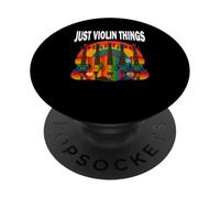 T-Shirt Vintage Violon Musique Cadeau Just Violin Thnigs PopSockets PopGrip Adhésif