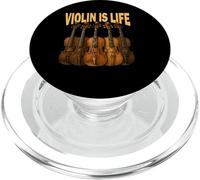 T-Shirt Vintage Violon Musique Cadeau Violin is Life PopSockets PopGrip pour MagSafe