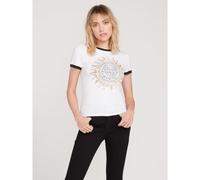 T-shirt VOLCOM GO FASTER RINGER (blanc) femme XS