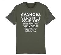 T Shirt Vous Avez atteint la Perfection - pour Homme - Imprimé en France - Coton 100% Bio - Cadeau Anniversaire Humour Original Rigolo (Kaki, XXL)
