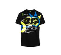 T-Shirt Vr46 Monster Energy Sole Luna Moto Gp Officiel Noir