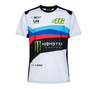 T-shirt VR46 Monster Energy WRT Blanc/Noir Homme - VR46 - T-shirt à manches courtes - Polyester - Homme XXL