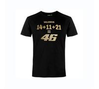 T-shirt VR46 Valencia Limited Officiel MotoGP - VR46 - Homme - Noir - Manches courtes - Coton S