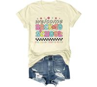 T-shirt « Welcome Back to School » « Welcome Back to School » « Welcome Back to School » pour enseignants, Jaune crémeux., M